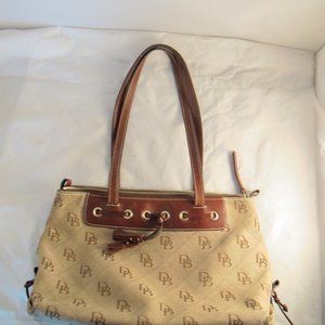 Dooney & Bourke Signature Canvas Tan Tote Handbag